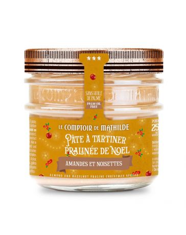 Pâte à tartiner pralinée de Noël aux Amandes & Noisettes - 250g - LE COMPTOIR DE MATHILDE