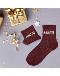 Chaussettes à paillettes "Poulette"