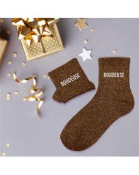 Chaussettes à paillettes "Boudeuse"