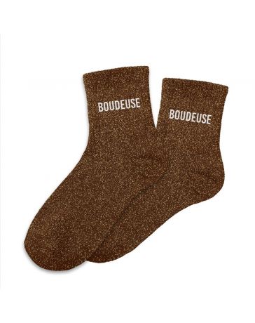 Chaussettes à paillettes "Boudeuse"