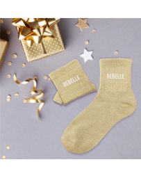 Chaussettes à paillettes "Rebelle"