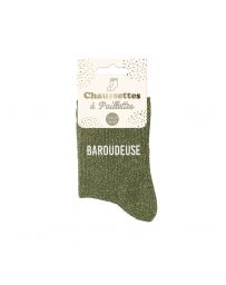 Chaussettes à paillettes "Baroudeuse"