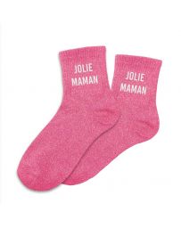 Chaussettes à paillettes "Jolie Maman"