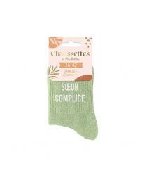 Chaussettes à paillettes "Sœur complice"