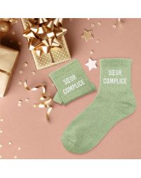 Chaussettes à paillettes "Sœur complice"