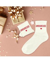 Chaussettes à paillettes "Amoureuse"