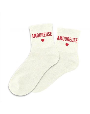 Chaussettes à paillettes "Amoureuse"