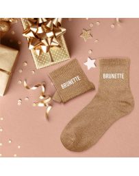 Chaussettes à paillettes "Brunette"