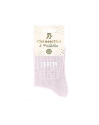 Chaussettes à paillettes "Chaton"