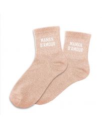 Chaussettes à paillettes "Maman d'Amour"