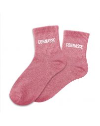 Chaussettes à paillettes ''Connasse"