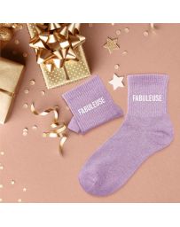 Chaussettes à paillettes ''Fabuleuse"