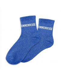 Chaussettes à paillettes "Emmerdeuse"