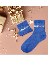 Chaussettes à paillettes "Emmerdeuse"