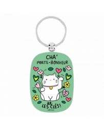 Porte-Clés OPAT - Chat Bonheur - DERRIERE LA PORTE