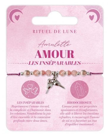 Bracelet Amulette Argent AMOUR - Les Inséparables - RITUEL DE LUNE