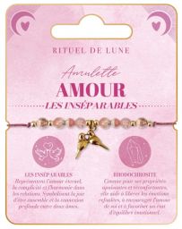 Bracelet Amulette Or AMOUR - Les Inséparables - RITUEL DE LUNE