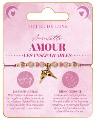 Bracelet Amulette Or AMOUR - Les Inséparables - RITUEL DE LUNE