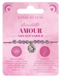 Bracelet Amulette Argent AMOUR - Nœud d'Amour - RITUEL DE LUNE