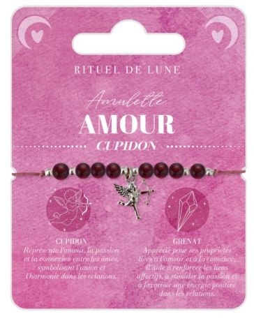 Bracelet Amulette Argent AMOUR - Cupidon - RITUEL DE LUNE