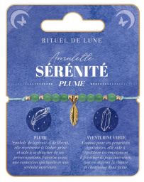 Bracelet Amulette Or Sérénité - Plume - RITUEL DE LUNE