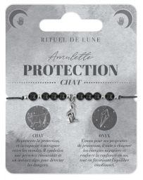 Bracelet Amulette Argent Protection - Chat - RITUEL DE LUNE