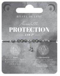 Bracelet Amulette Argent Protection - Loup - RITUEL DE LUNE