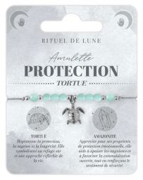 Bracelet Amulette Argent Protection - Tortue - RITUEL DE LUNE