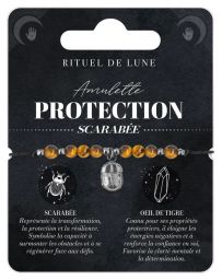 Bracelet Amulette Argent Protection - Scarabée - RITUEL DE LUNE