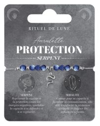 Bracelet Amulette Argent Protection - Serpent - RITUEL DE LUNE