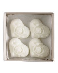 Boîte de 4 Décors Fondants parfumés "Cœurs brodés" - MARQUISE - MATHILDE.M