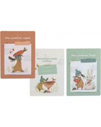 Cartes Etapes Mes 12 Premiers Mois - Trois petits lapins - MOULIN ROTY