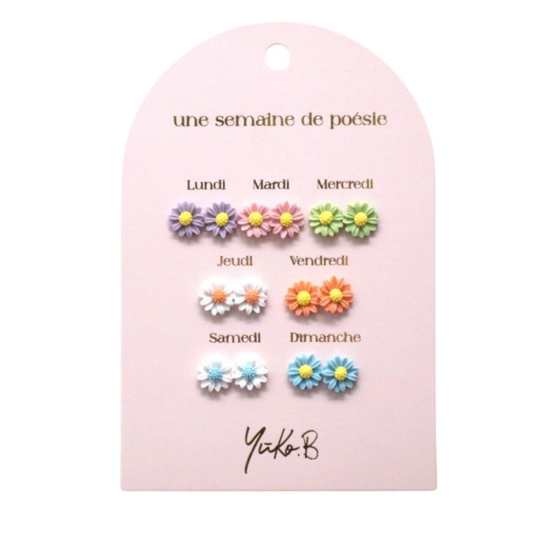 Boucles d'Oreilles - Une semaine de Poésie - Fleurs - YUKO. B