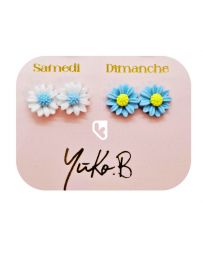 Boucles d'Oreilles - Une semaine de Poésie - Fleurs - YUKO. B