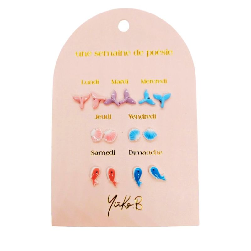 Boucles d'Oreilles - Une Semaine de Poésie - Océan - YUKO. B