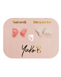Boucles d'Oreilles - Une Semaine de Poésie - Baby Shower - YUKO. B