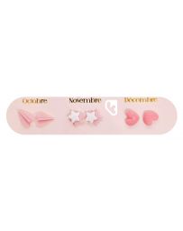 Boucles d'Oreilles - Un An de Poésie - Rose - YUKO. B
