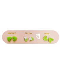 Boucles d'Oreilles - Un An de Poésie - Verte - YUKO. B