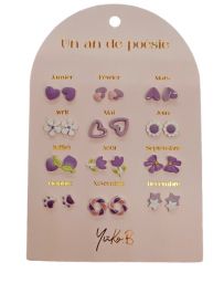 Boucles d'Oreilles - Un An de Poésie - Parme - YUKO. B