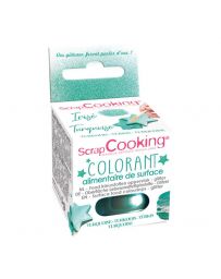 Colorant alimentaire de surface irisé - Turquoise - 5g - SCRAPCOOKING