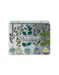 Boîte à Tisanes & Infusions (compartimentée) - Infusions pour les belles plantes - DERRIERE LA PORTE