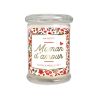 Bougie Verre Fleur de Coton - Ma petite Maman d'amour, tu es la meilleure !