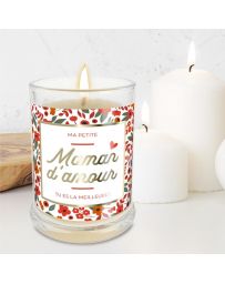 Bougie Verre Fleur de Coton - Ma petite Maman d'amour, tu es la meilleure !