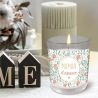 Bougie verre & couvercle en bois - Maman d'Amour