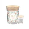 Bougie verre & couvercle en bois - Maman d'Amour