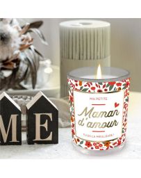 Bougie verre & couvercle en bois - Ma petite Maman d'amour, tu es la meilleure !