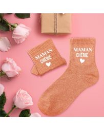 Chaussettes Paillettes Maman chérie