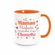 Mug orange - Maman parfaite vraiment trop chouette