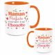 Mug orange - Maman parfaite vraiment trop chouette