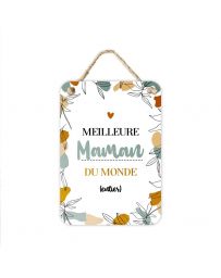 Plaque métal - Meilleure Maman du Monde (Entier)